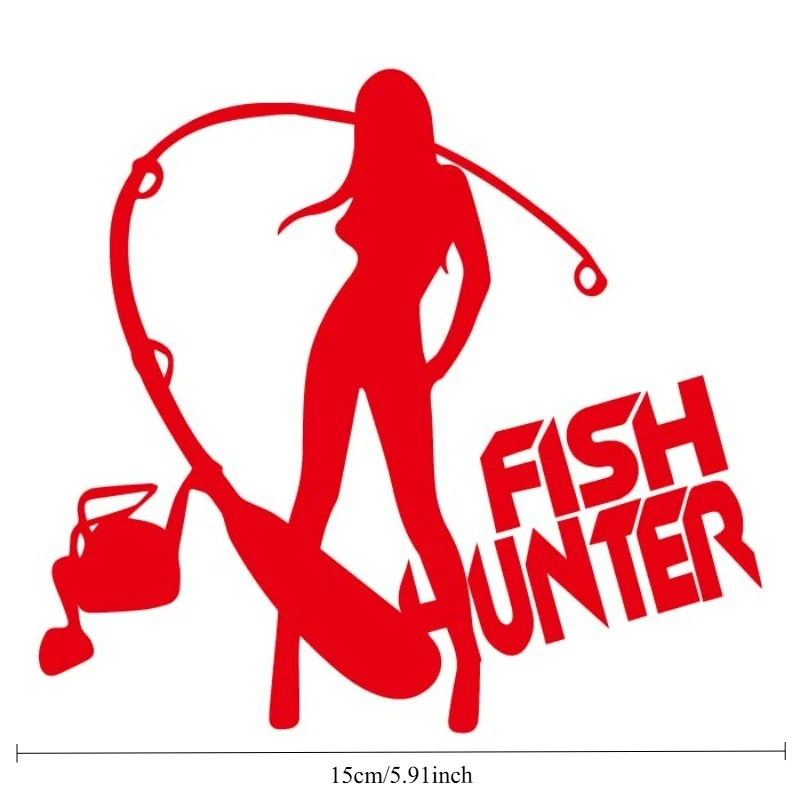 Fishing Vinyl Car Sticker, Waterproof Decal for Desk, Bookshelf, Fridge, Mug, Laptop, Cup, Window, Smooth Surfaces