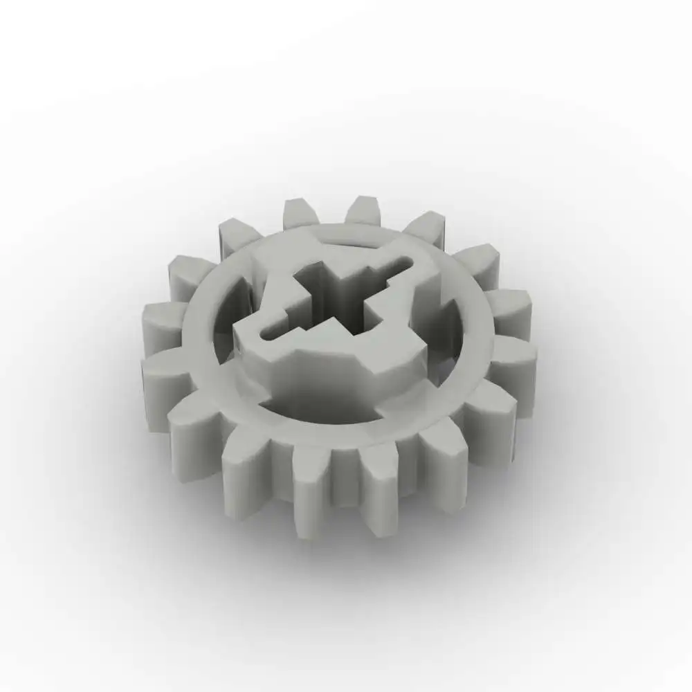 Moc 10 peças 94925 16 engrenagem de dente diâmetro externo 17.5 kit de blocos de construção furo do eixo com partículas laterais fechadas brinquedos presente de aniversário para crianças