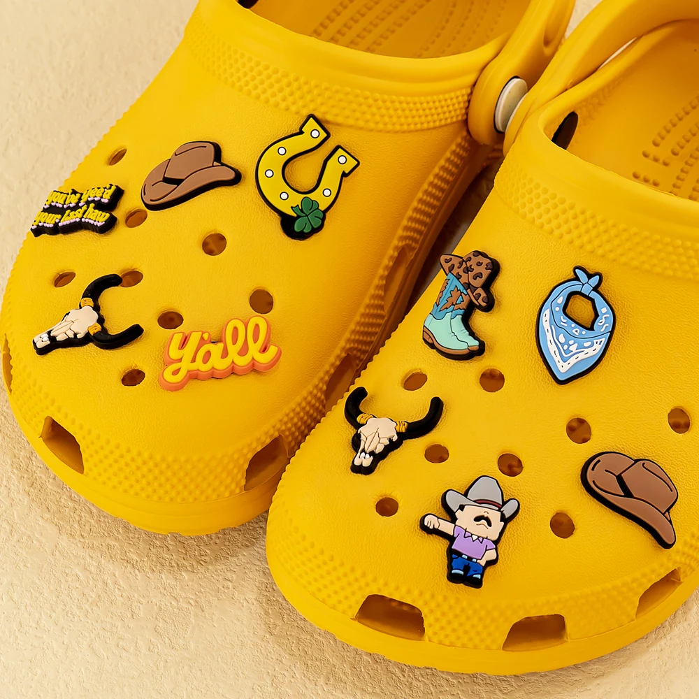 1 stücke PVC Western-Stil Cowboy Cowgirl Stil Schuh Charms für Frauen Männer Schuh zubehör Dekorationen Pins für Clog Schnalle Geschenke – Detail 11