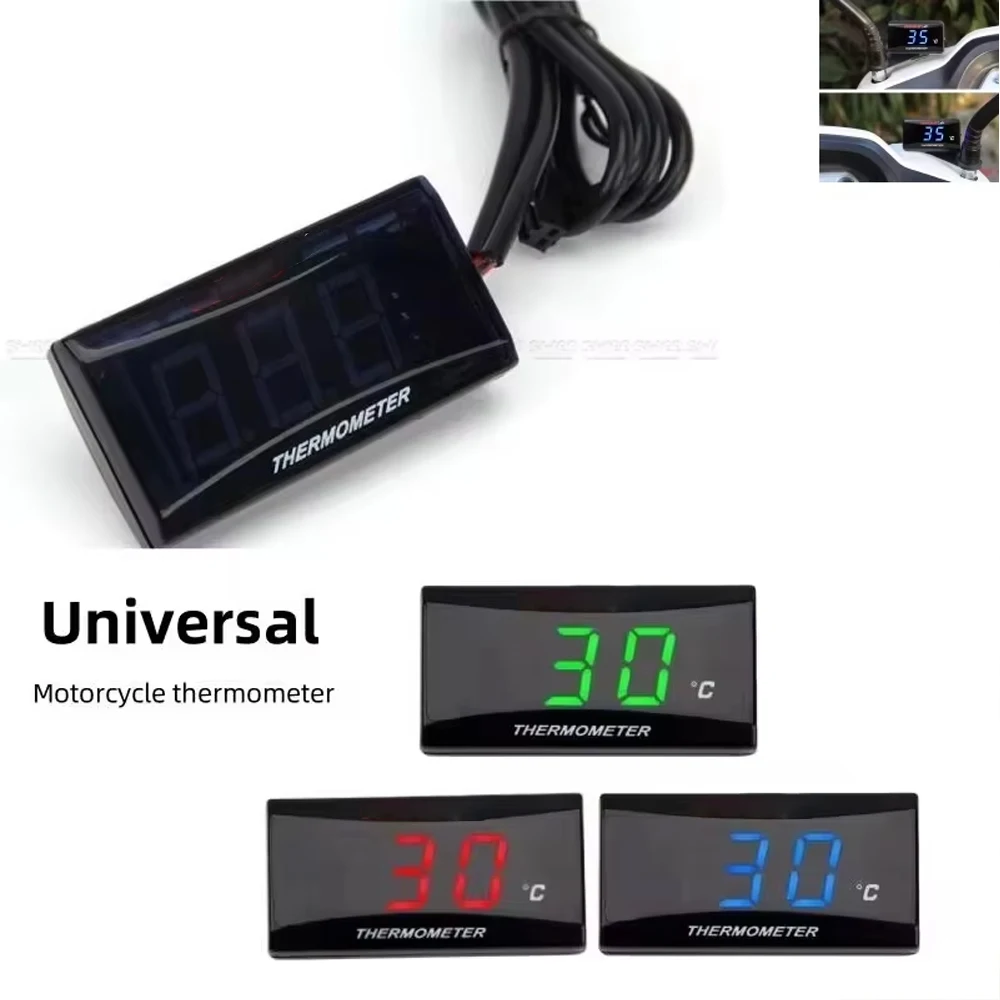 Blue/Red Water Temperature Gauge Mini Meter Thermometer Moto Universal for XMAX300 250 NMAX155 CB400 CB500X Sensor Accessories