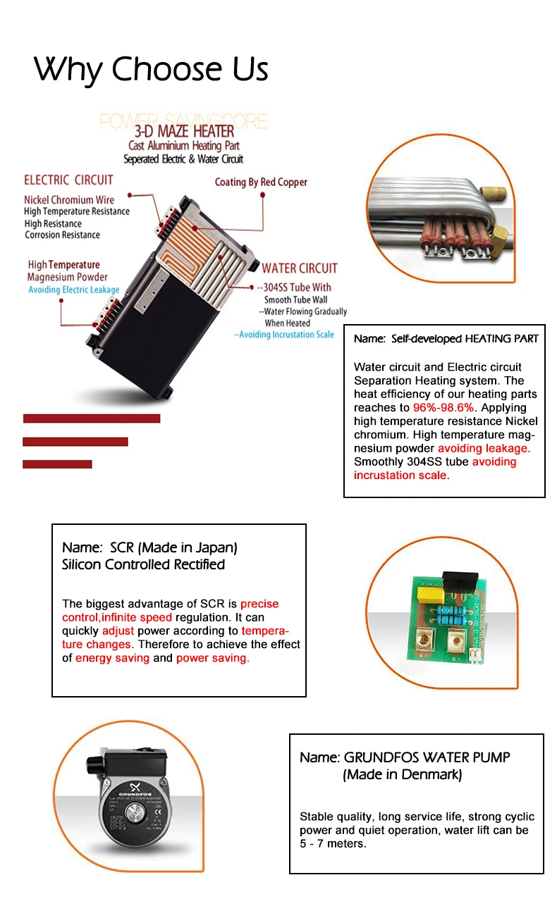 Water Heater Made In China Factory Price Household Wall Mounted Electric Boiler Electric System Bestselling In Multiple Countrie