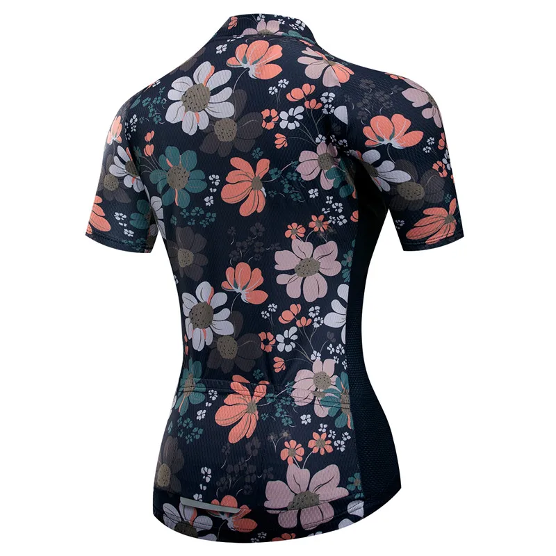 Weimostar Summer Flower Cycling Jersey Women Maillot Ciclismo Pro Team MTB Bike Clothing Tops Racing