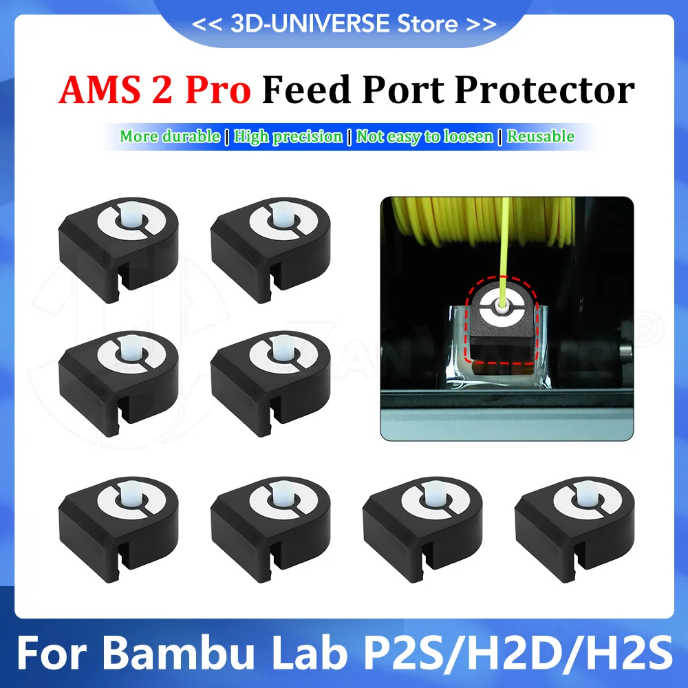For Bambu Lab X2D/P2S/H2D/H2S AMS 2 Pro Feed Port Protector ABS Resistant More Durable Resistant to High Temperatures