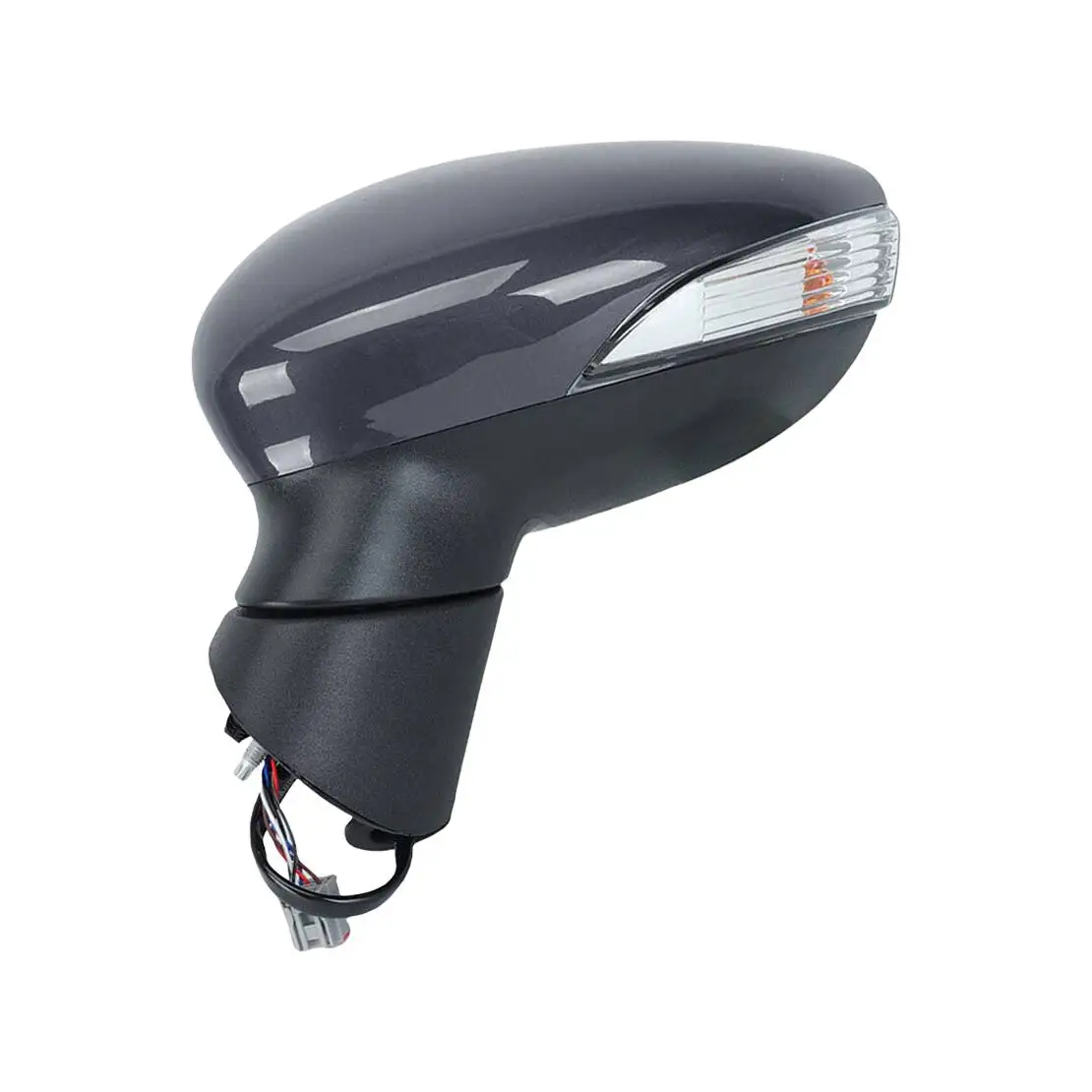 

Серое левое боковое зеркало заднего вида с указателем поворота для Ford Fiesta MK7 2013-2017