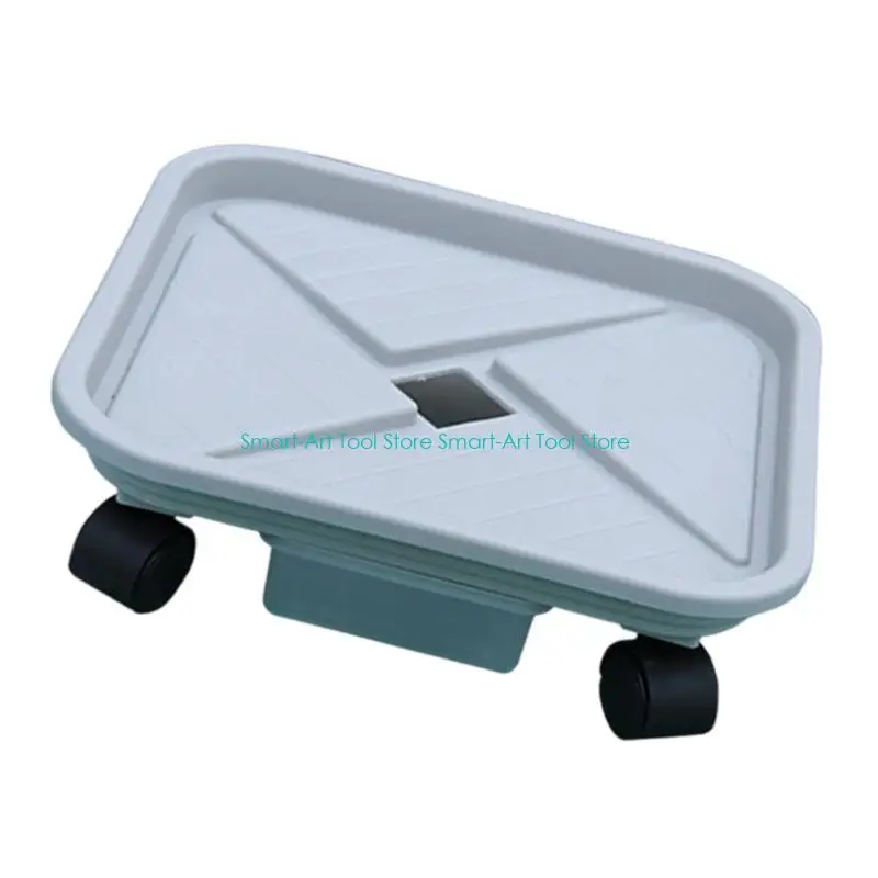 E1PB Movable Pot Tray With Wheel Heavy Duty Rolled Plant Rack Square Indoor Support for Storage Balcony Gardening