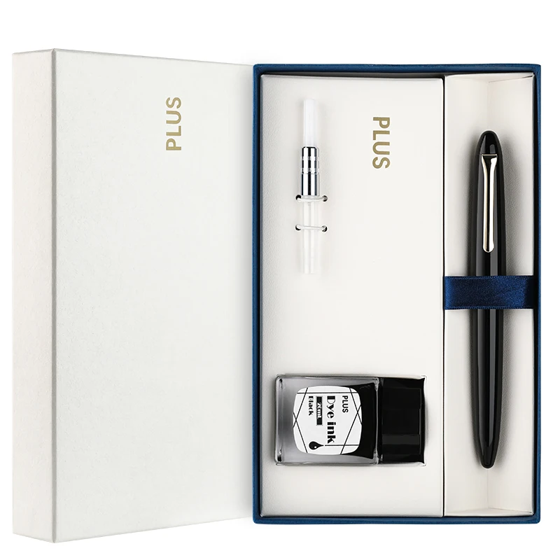 

Japan Original PLUS Resin Fountain Pen Cigar Shape MF 0.5mm Business Student Stationery Writing Gift Box Pen PS-500MS