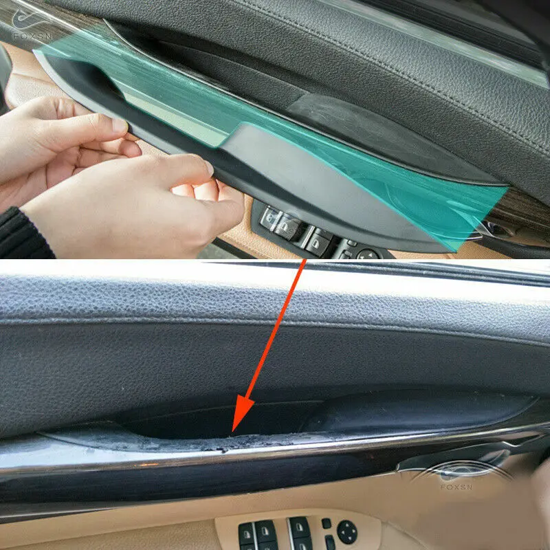 For BMW 7 Series F01 F02 2009 2010 2011 2012 2013 2014 2015 Car Styling Interior Door Handle Pull Protective Quick Install Cover