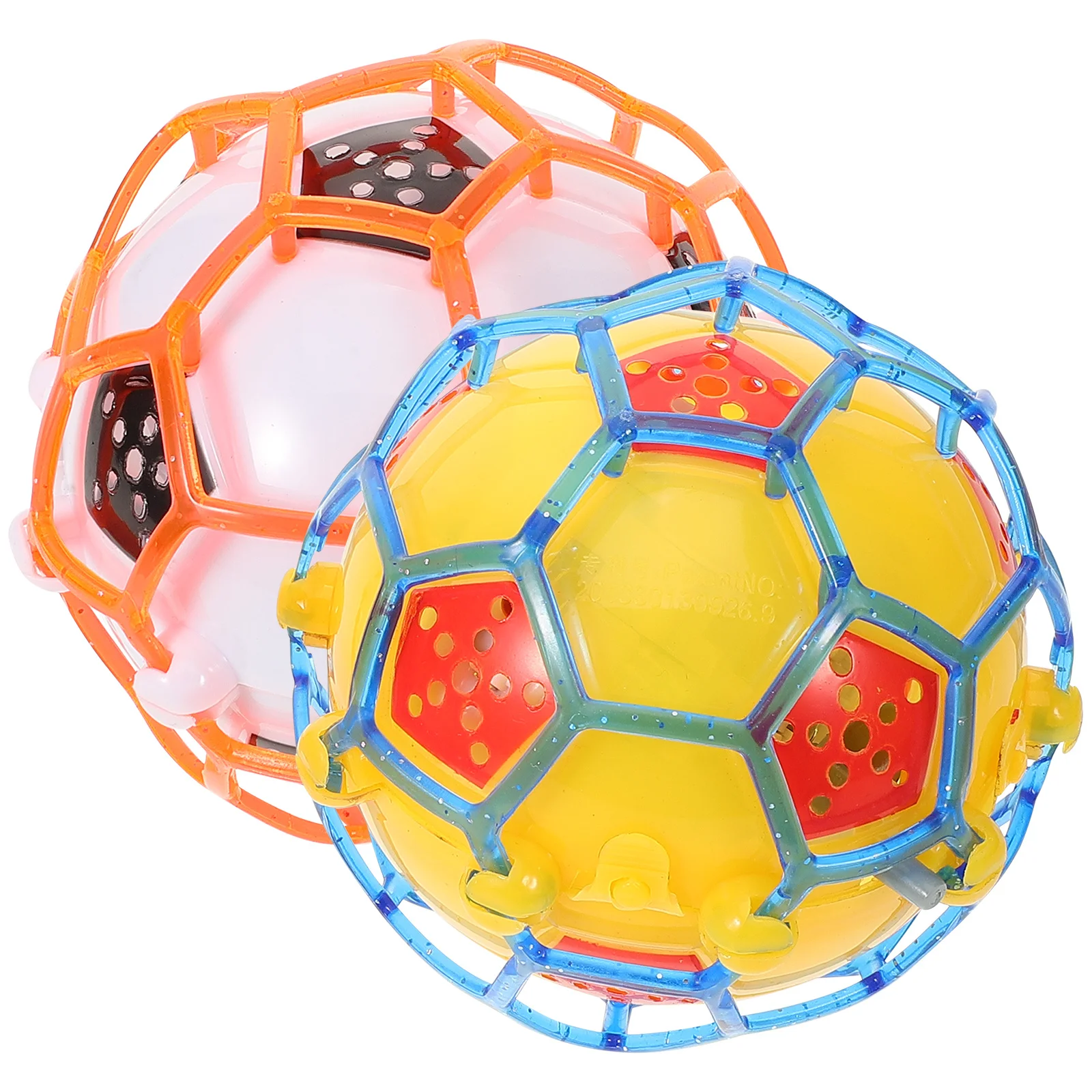 2pcs Luminous Jumping Football For Kids Fine Workmanship Music Light Bouncing Ball Electric Soccer Fun Indoor Outdoor Play Party