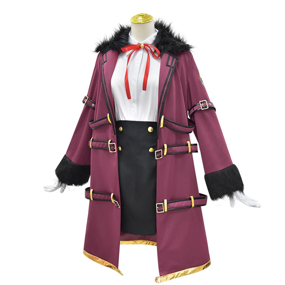 Rikuhachima Aru Anime Cosplay Costume pour femme, tenue d'archiveur bleu, manteau femme, jupe, ensemble d'équipement de sauna, vêtements d'Halloween trempés