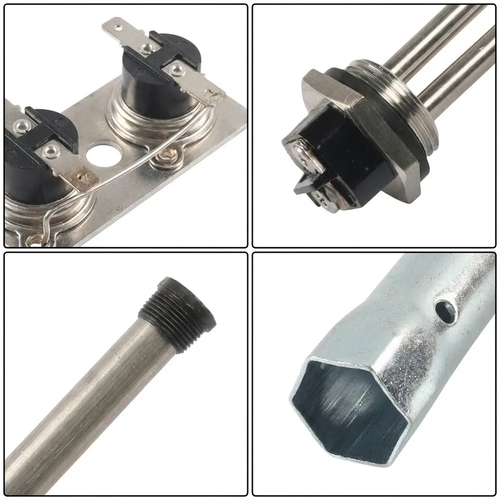5pcs Water Heater Parts Kit 120V 1440W Heating Element AC Thermostat-switch Anode Rod For Camper-RV For 232306 520900 Parts