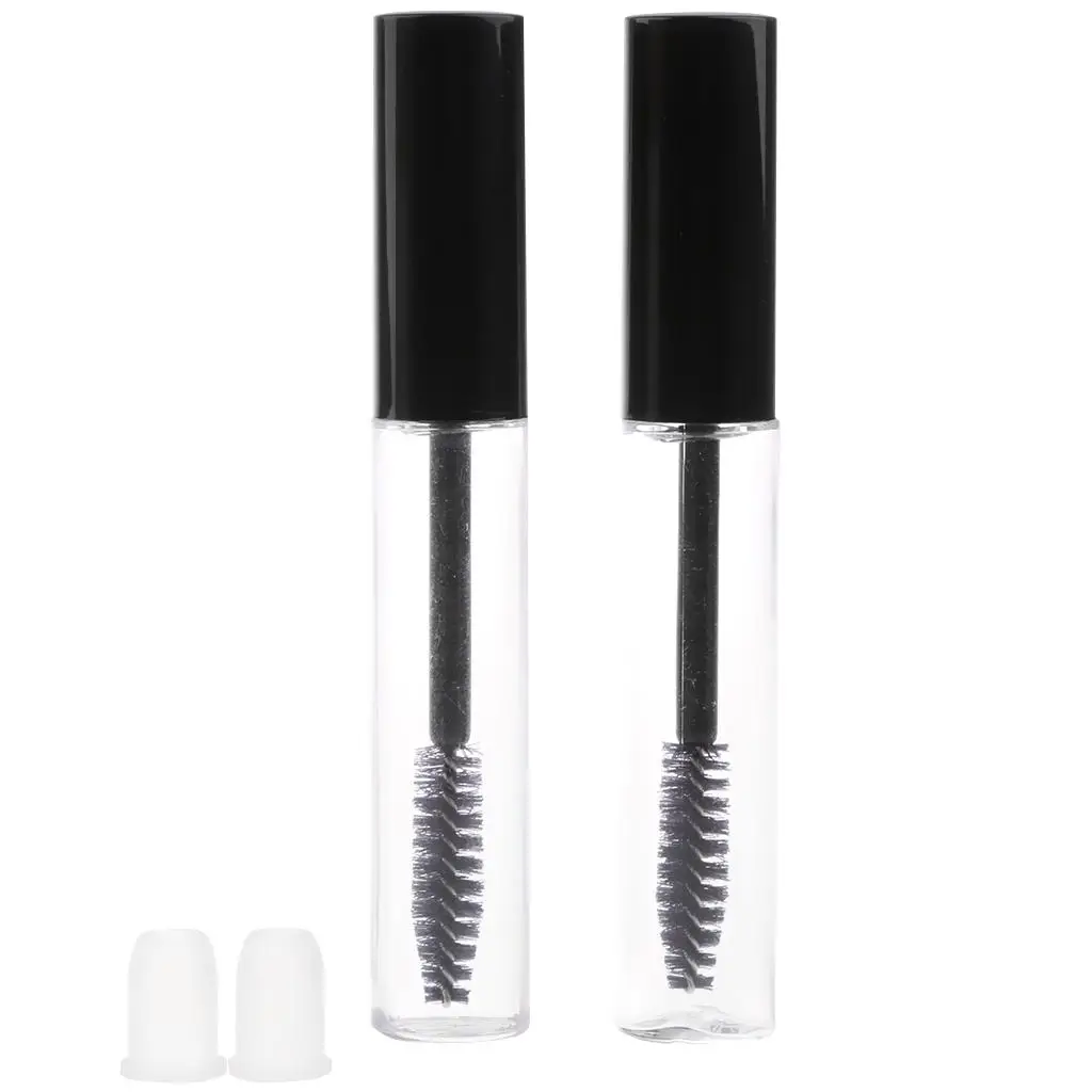 Fiale per bottiglie vuote in plastica per mascara fai-da-te da 7 ml con pennello con tappi