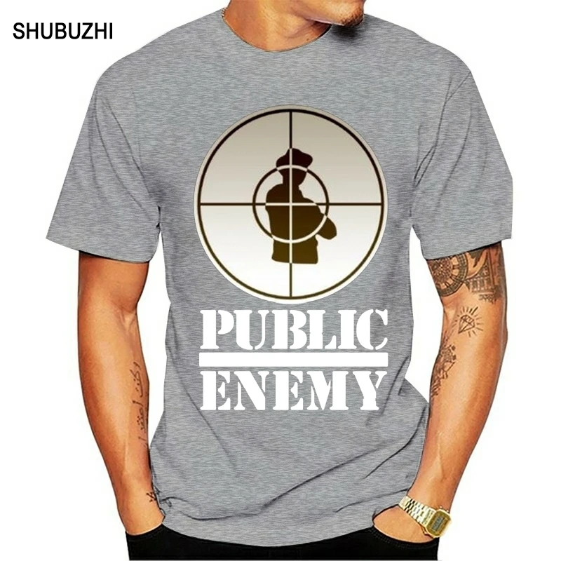Hot Style Public Enemy Tops Tee T Shirt Oversized Tops T-Shirt men cotton tshirt summer brand teeshirt euro size