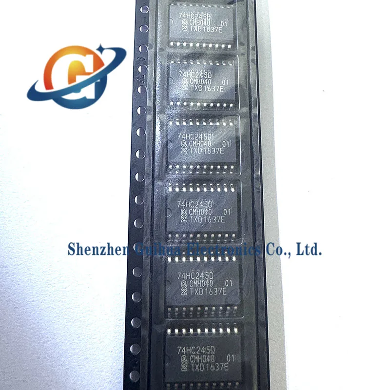 10pcs original genuine SN74HC245DWR SOIC-20 tri state output eight bus transceiver chip