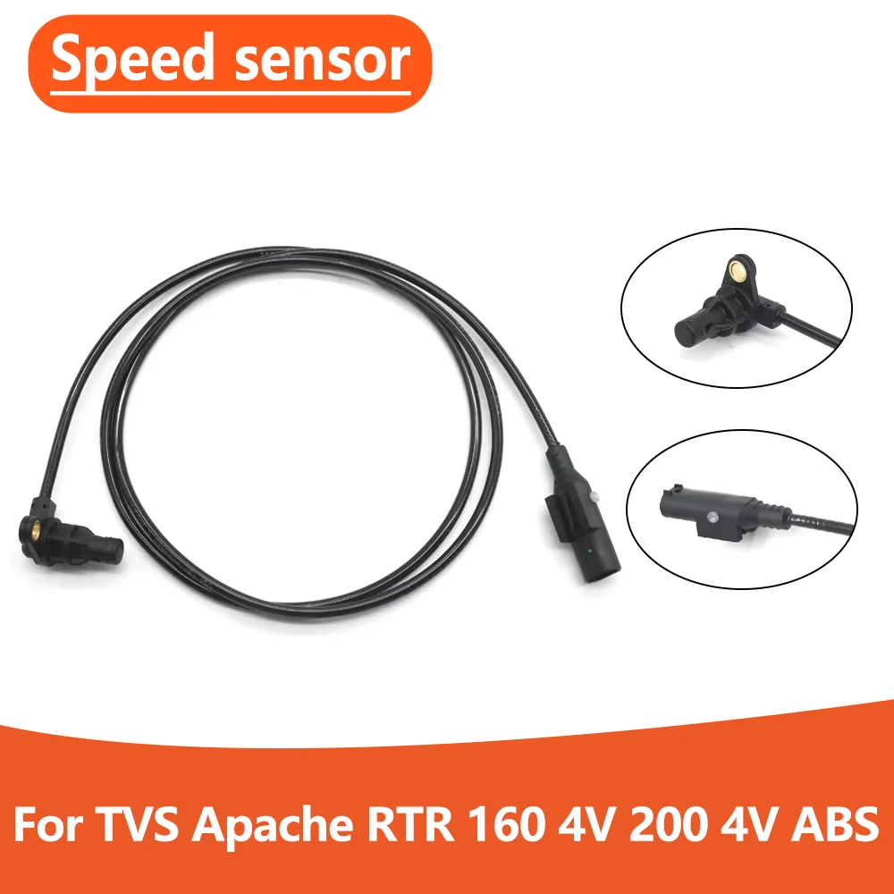 Sensor de velocidad de rueda ABS para motocicleta TVS Apache RTR 160 4V 200 4V, cable de repuesto para señal de rueda ABS