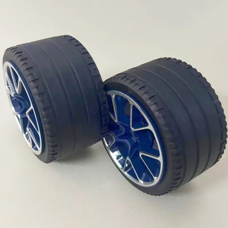 4PCS 37383 Wheel 62.3 x 42mm 23799 Tire 81.6 x 44mm Toy For Technical MOC Buildings Blocks Compatible High-Tech Rubber Tires