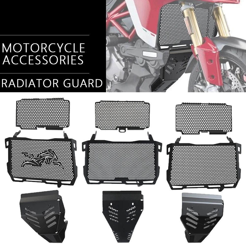 

For Ducati MultiStrada V2 S V2 MultiStrada 950 S Motorcycle Radiator Grille Guard & Oil Guard & Front chassis protective cover