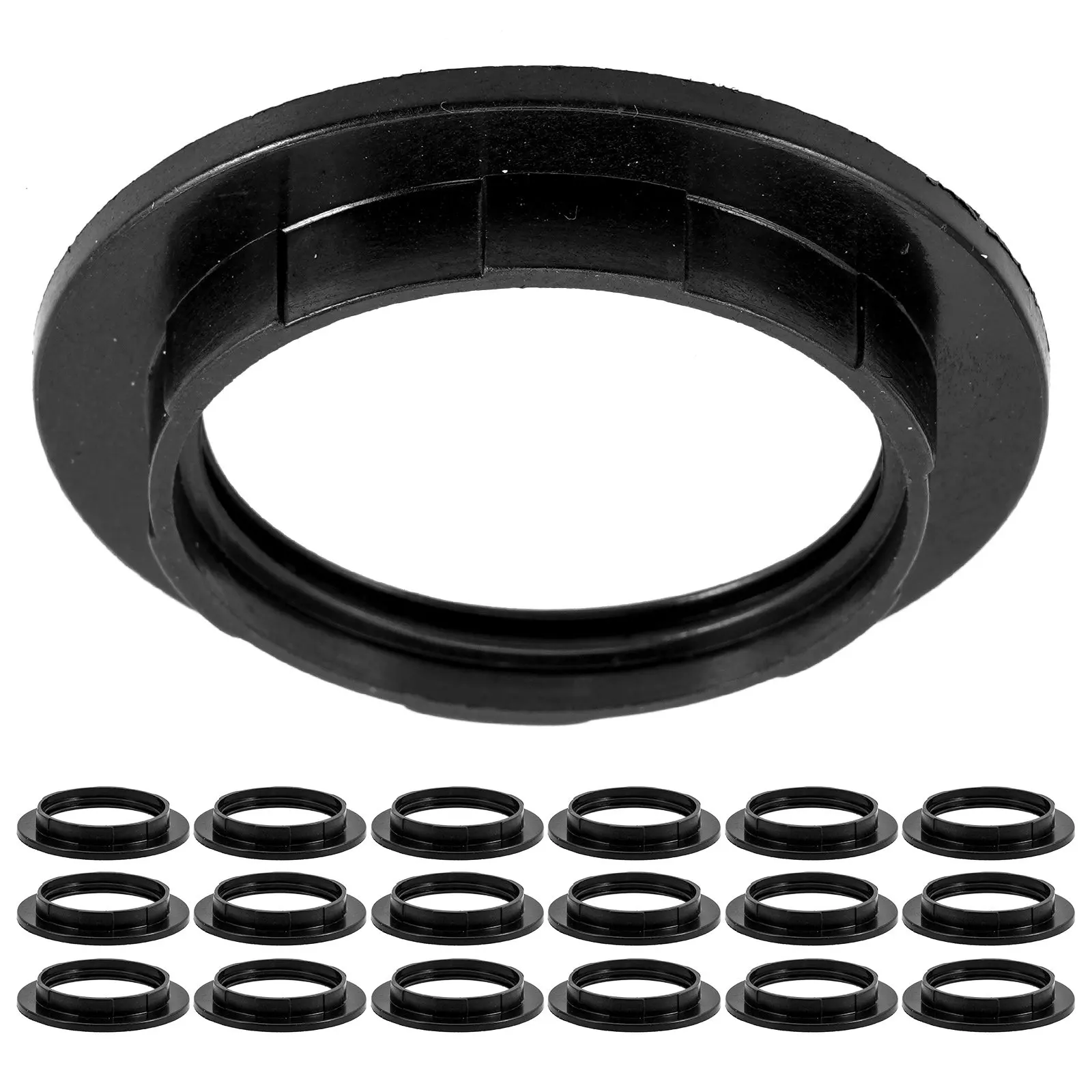 30Pcs Plastic Lamp Shade Collar Holder For Light Fixture Replacement Electrician Set Medium E27 Threaded Socket