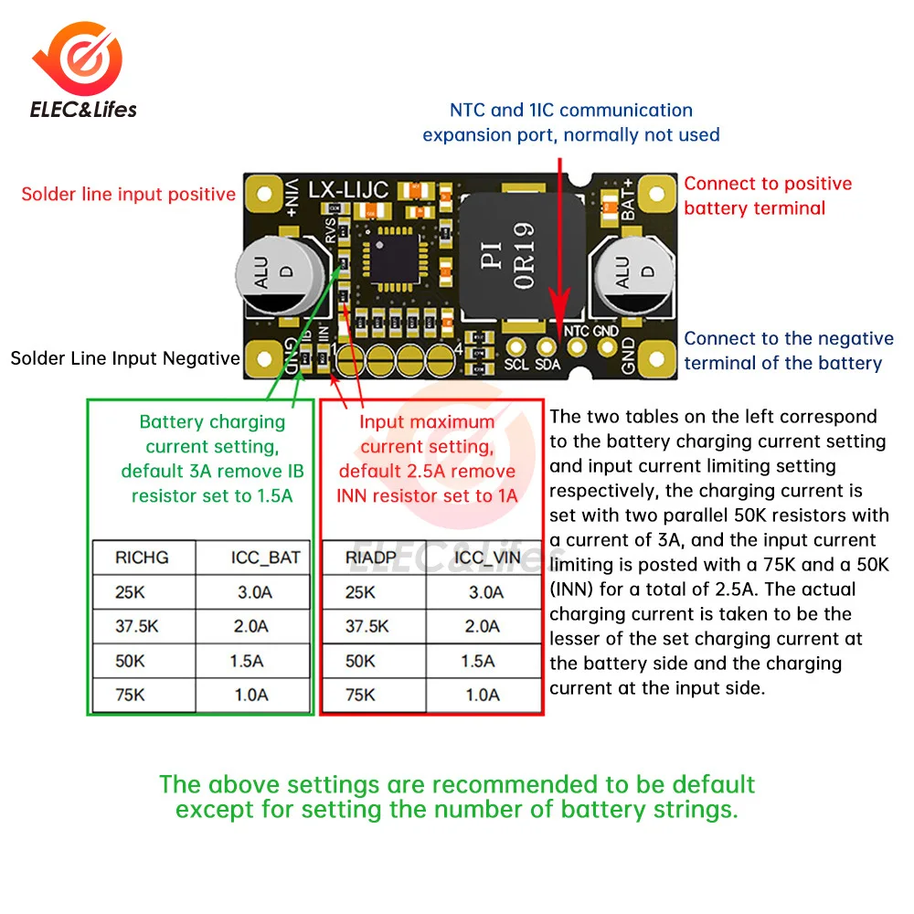 1S 2S 3S 4S 3A 40W Lithium Battery Charging And Voltage Reduction Module With Temperature Protection Current Adjustable 5V-26V