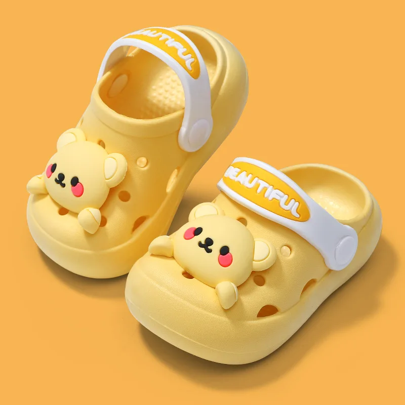 Baby Breathable Anti Slip Slippers for Boys and Girls Soft Sole Cartoon Lightweight Baotou Beach Cool Slippers Summer