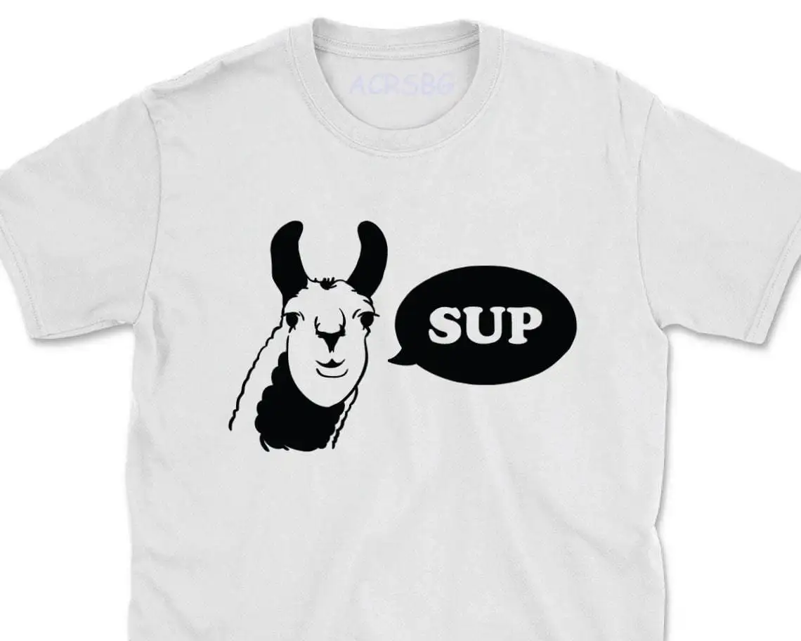 Sup Herbivore Oh Dam Letters Print T Shirts Sheep Squirrel Animal T-shirts Novelty Unisex Round Neck Summer Fall Tops Tee