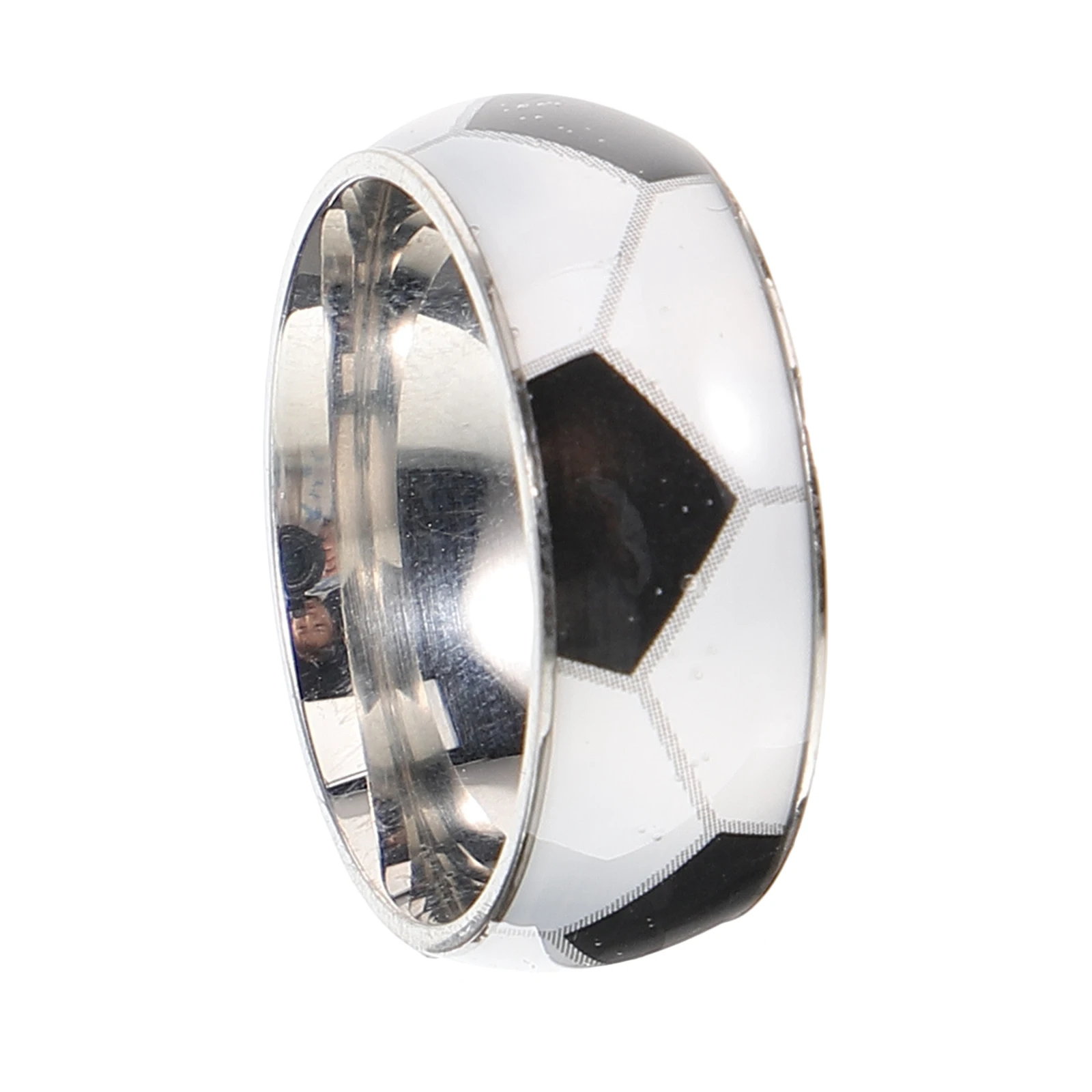 

Football Ring Male Jewelry Pattern Finger Thumb Rings for Men Titanium Steel Fashion Father