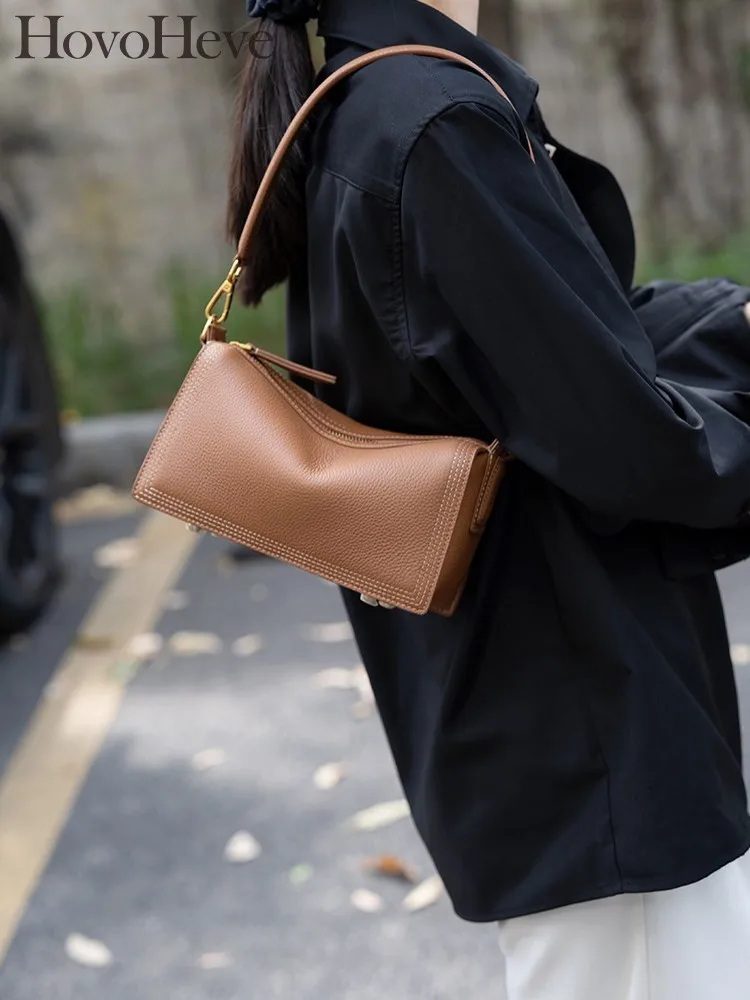 

Office Womens Designer Versatile Casual Soft Leather Shoulder Bag Handbags Cowhide Leather Ladies Underarm Bags Crossbody Bag