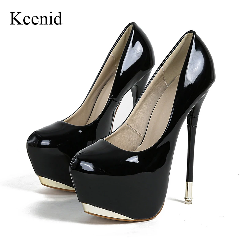 

Kcenid Fashoin Round Toe Designer Patent Leather Super High Heels Pumps Sexy Platform Elegant Wedding Party Women Shoes 2024