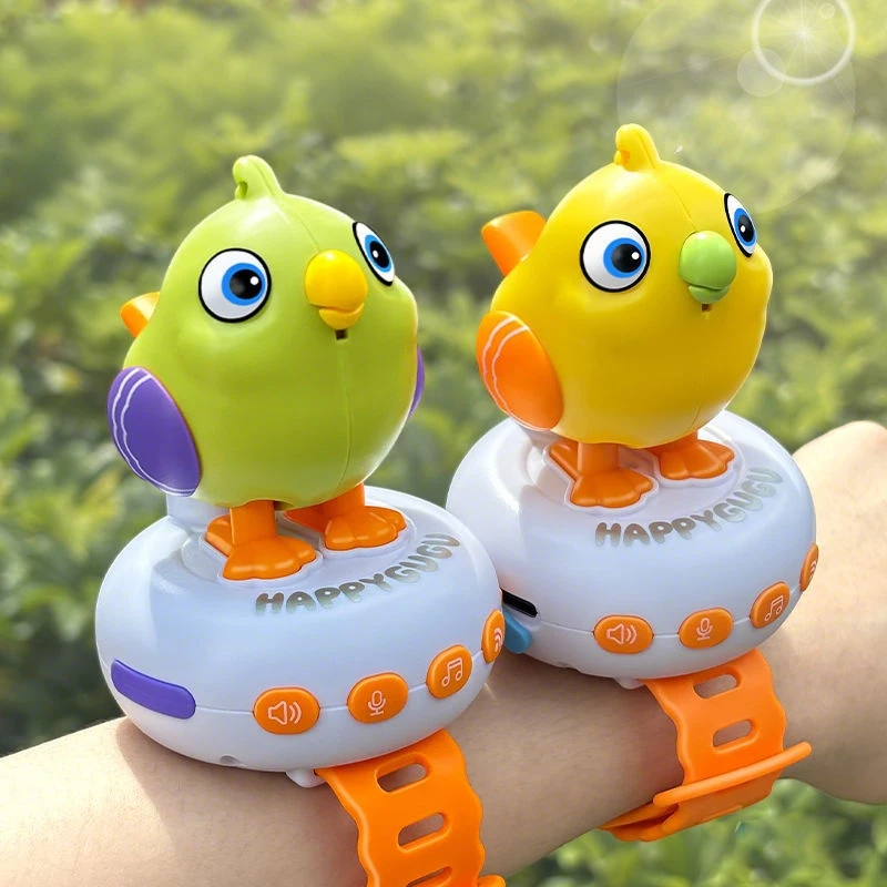 

Electric Talking Bird Wearable Sound Control Induction Record Voice Interactive Toy Repeater Watch Music Whistle Educational Toy