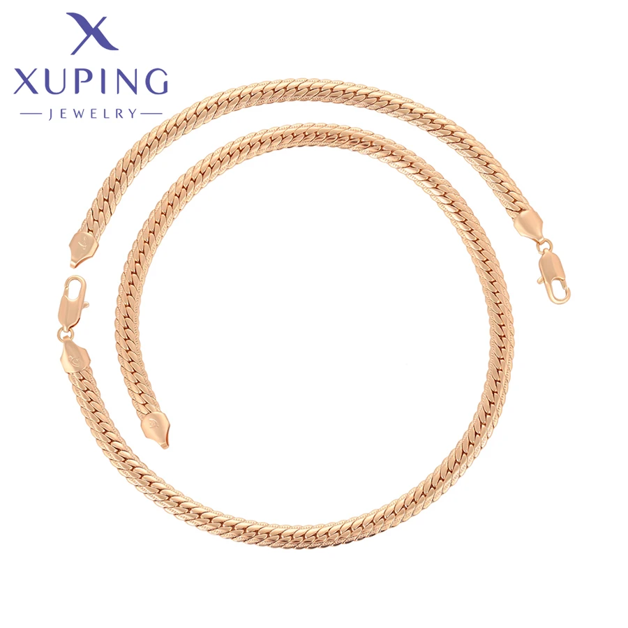 Xuping Jewelry Copper Alloy New Arrival Luxury Gold Color Bracelet Necklace Set for Women Party Birthday Gift X000782409