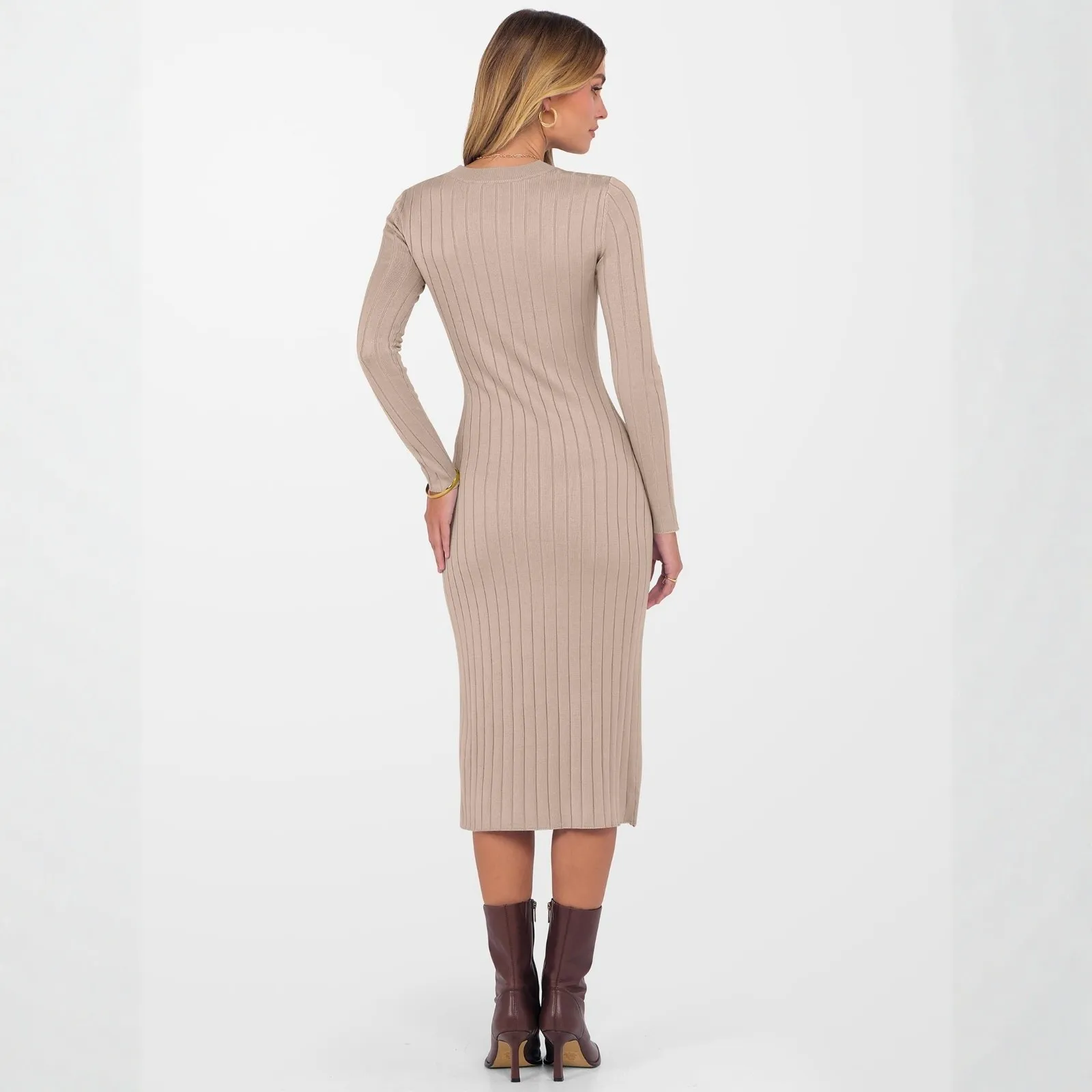 فستان نسائي عصري غير رسمي بأكمام طويلة فساتين فاخرة من Vestidos Para Mujer Ropa De Mujer فساتين نسائية فاخرة جديدة 2025 #1