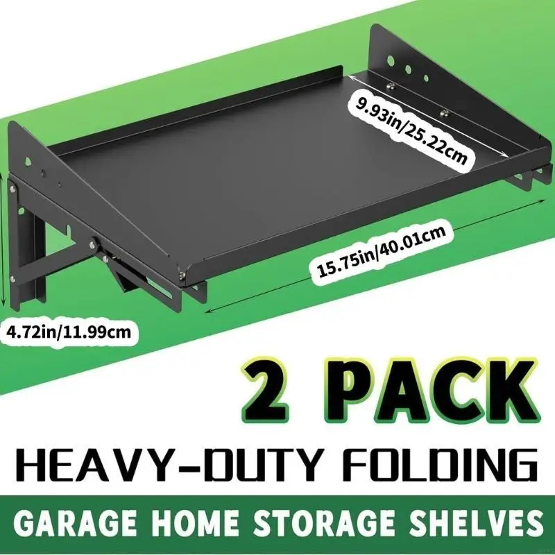 

Тяжелые складные стальные полки Настенная регулируемая полка для хранения электроинструментов и спортивного инвентаря M4YD