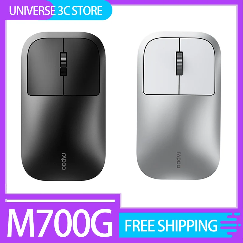 

Rapoo M700g Mouse Wireless Bluetooth Three Mode Aluminium Alloy Paw3220 Lightweight 2400dpi Accessories For Computer/Laptop