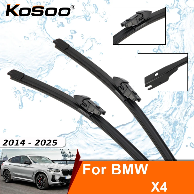 Щетка стеклоочистителя для BMW X4 F26 G02 Facelift F98 Facelift 2014-2025, резиновая насадка для лобового стекла, аксессуар для переднего стеклоочистителя