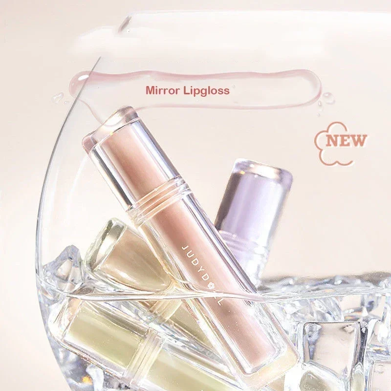 Judydoll Clear Lipgloss Mirror Glow Oil Lip Glaze Hydrating Glass Jelly Lipstick Moisturizing Lip Plumper Gloss Makeup