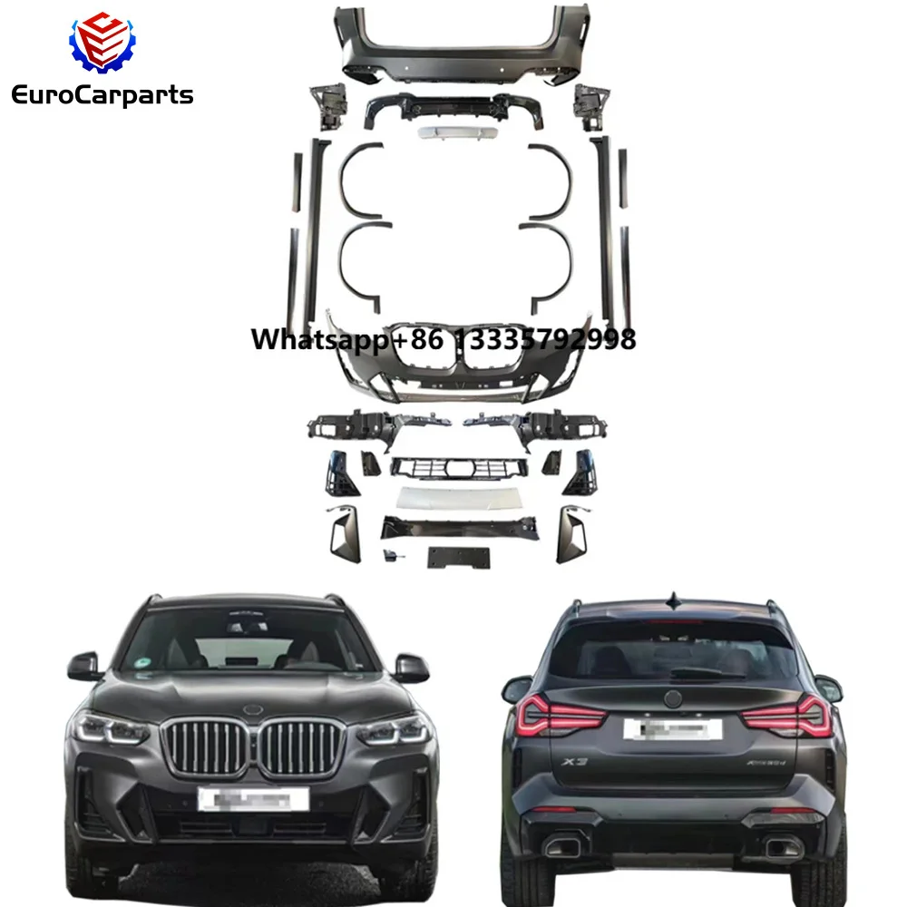 

MT Sport Bodykit 2022y X3 Luxury G01 LCI Upgrade Set Center Grille Front Bumper Rear Bumper Side Skirts Facelift Car Accessory