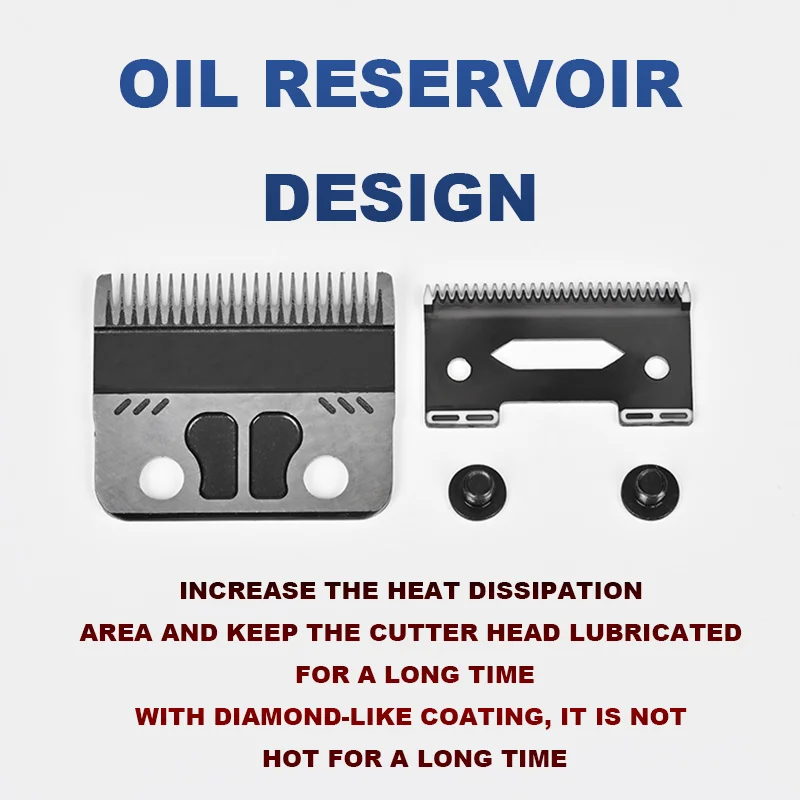 ماكينة قص الشعر من الفولاذ المقاوم للصدأ ، سيراميك مساحيق المعادن ، شفرة متحركة ، ملحقات ماكينة قص الشعر ، 440C ، DLC