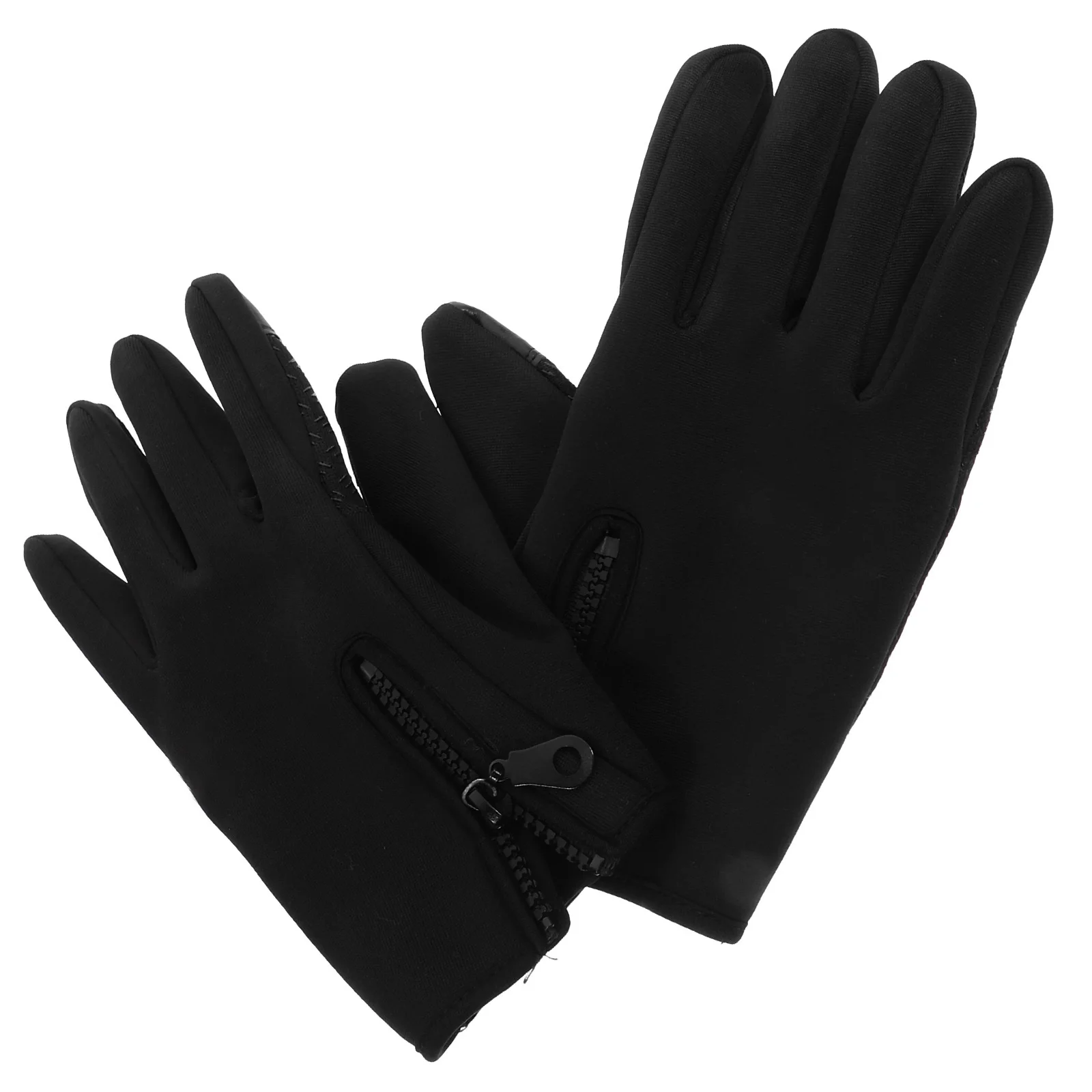 

Outdoor Black Winter Gloves Size Xl Screen Waterproof Windproof Thermal Fleece Full Finger Cold Weather