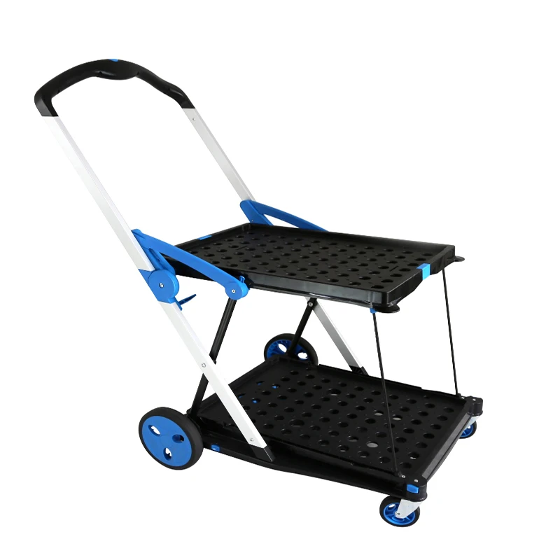 Hot Selling 300KG Loading Aluminum Hand Truck Foldable Hand Trolley Cart With Foldable Basket - view 5
