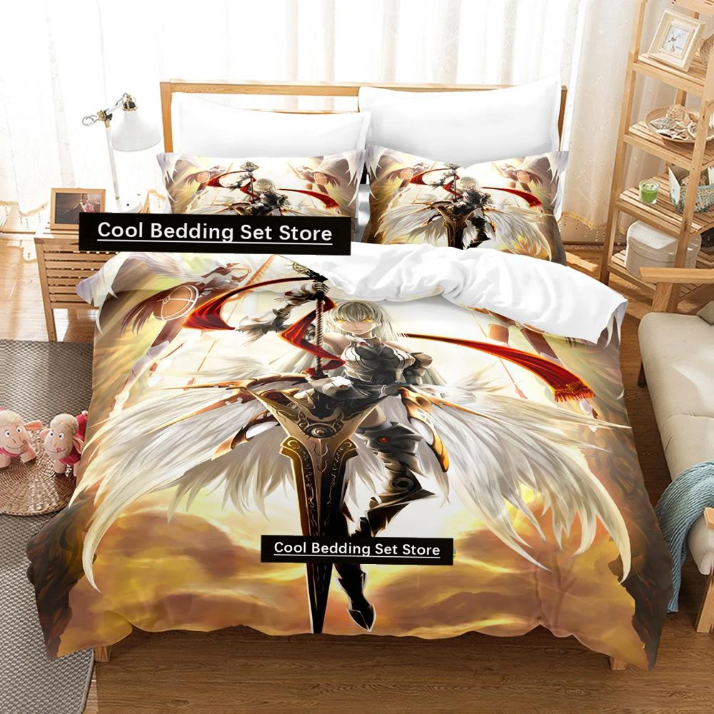 

New Game Lord of Vermillion Bedding Set Single Twin Full Queen King Size Bed Set Adult Kid Bedroom Duvetcover Sets Anime Bed