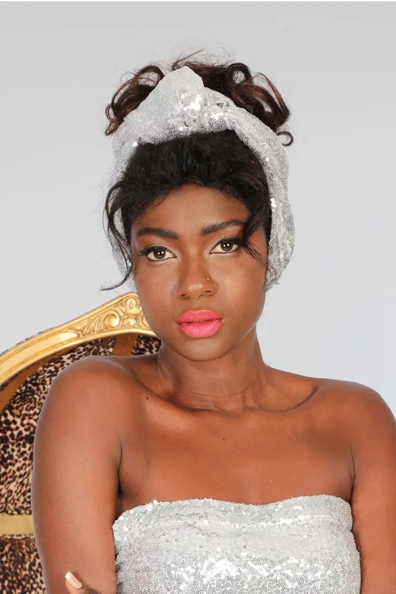 Bandana de paetês prata