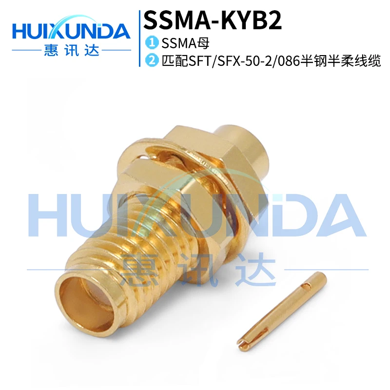 

SSMA-KYB2 SSMA female head with nut fixed welding 086 semi-flexible SFX/SFT-50-2 connector