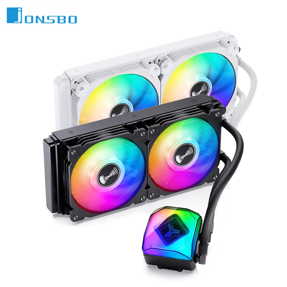 

JONSBO TW6 280 Black/White CPU Water Cooler 140mm 5V 3PIN ARGB Fan Liquid Cooling Integrated Radiator For LGA2011/115x/1700/AM4