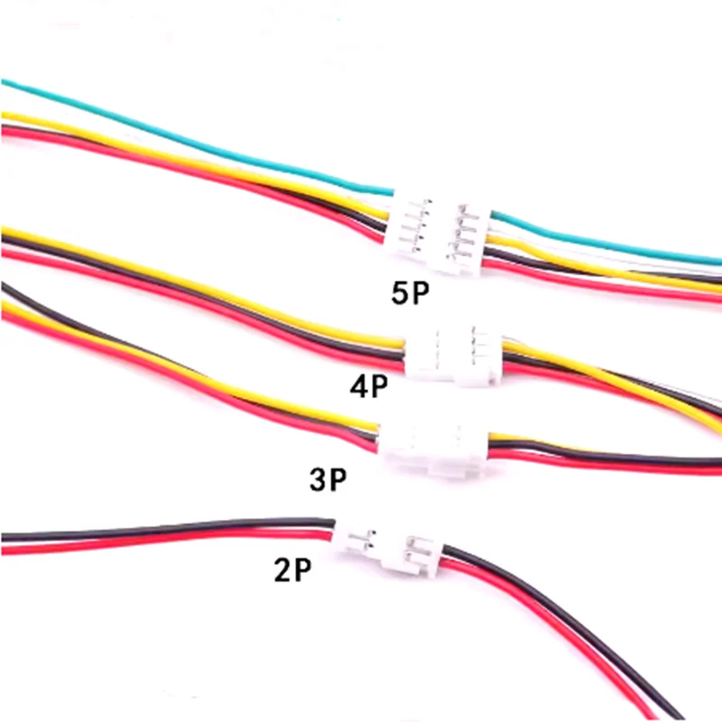 5Pairs JST 1.25mm 2/3/4/5/6 Pin Male Female Plug Connector With Wire 200mm 300mm