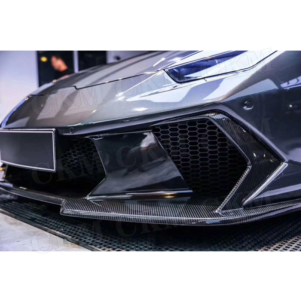 

Для Lamborghini Huracan LP610 LP580 Facelift углеродное волокно FRP передний бампер головка Hugger сетчатые решетки защитный чехол комплекты кузова