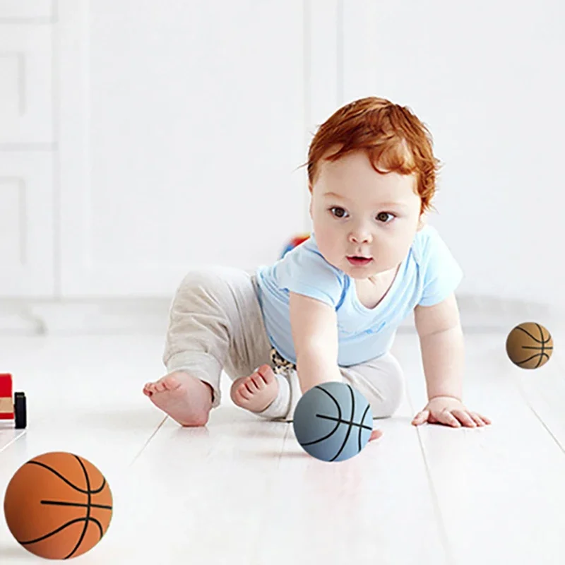 Piłka do koszykówki wewnątrz pomieszczeń, cicha, piankowa, 6 cm, cicha miękka piłka do koszykówki, zabawka do koszykówki dla dzieci, gry sportowe, prezent