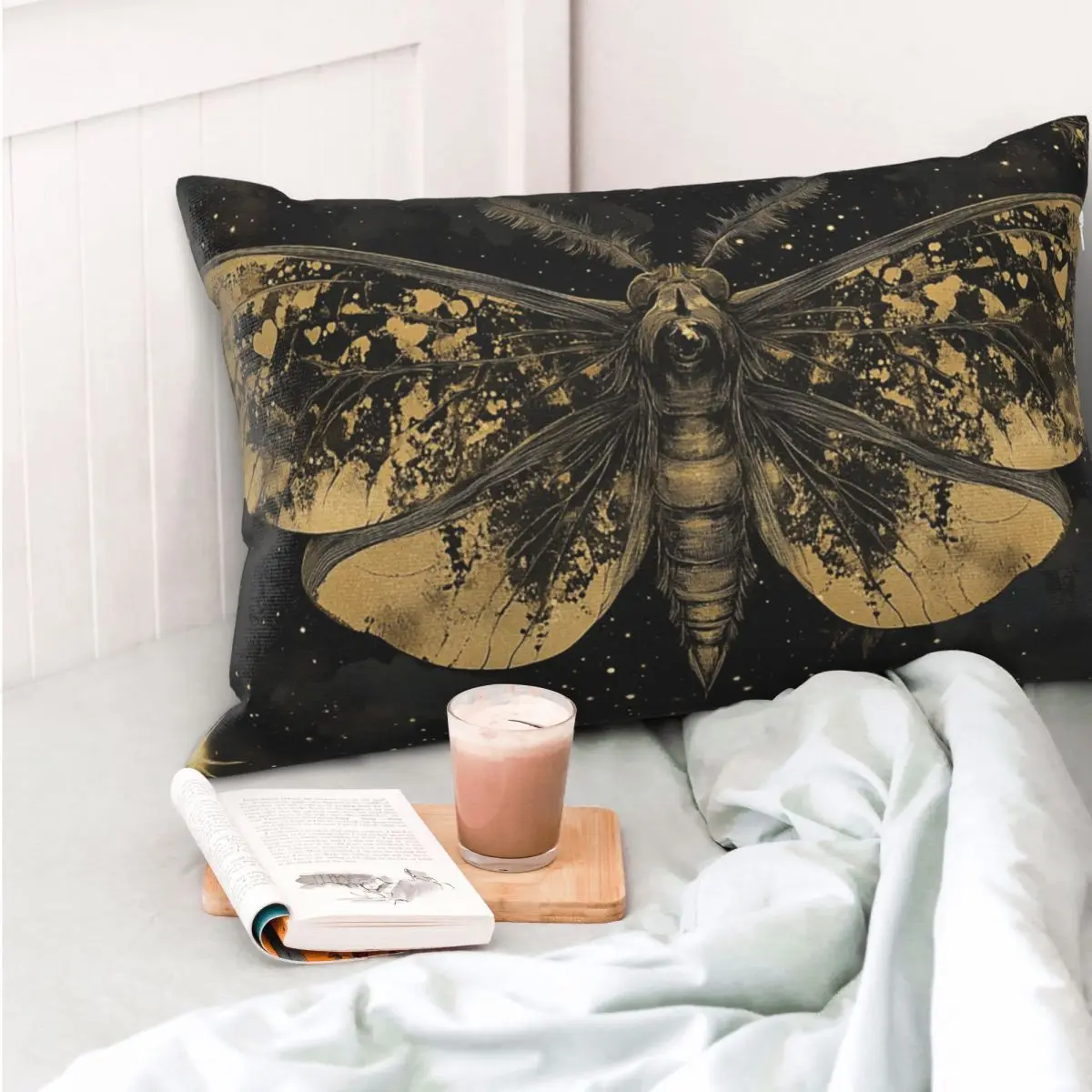 Moth Wings Rectangle Pillowcase Cushion Cover Decor Bedroom Bed Home Comfort Throw Pillow