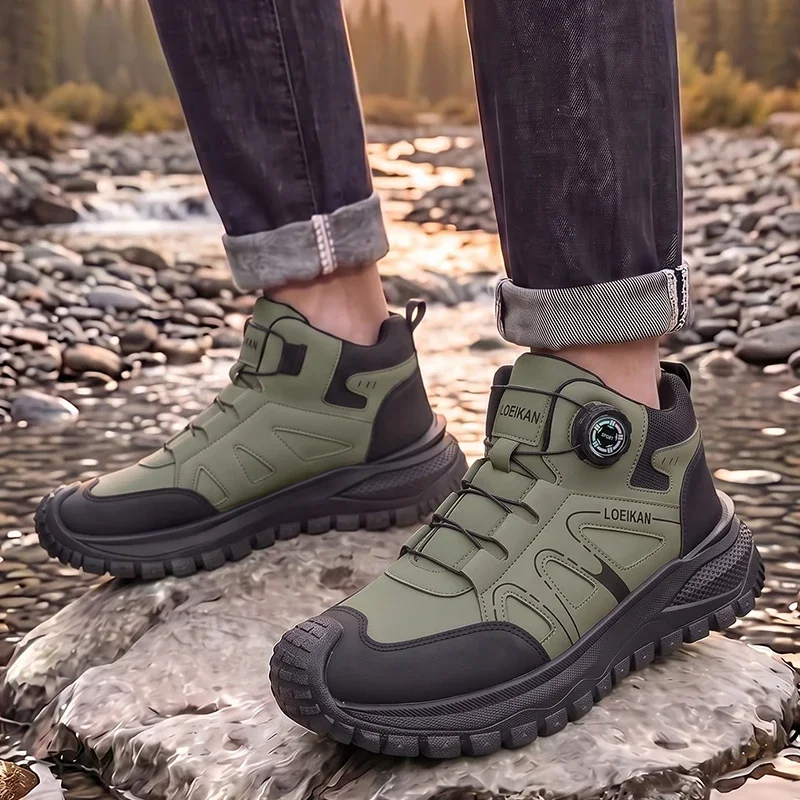 Unisex High-Top Freizeitsneaker mit Drehverschluss, Slip-On, dicker Sohle, modische Alltagsschuhe für Männer und Frauen – Detail 10