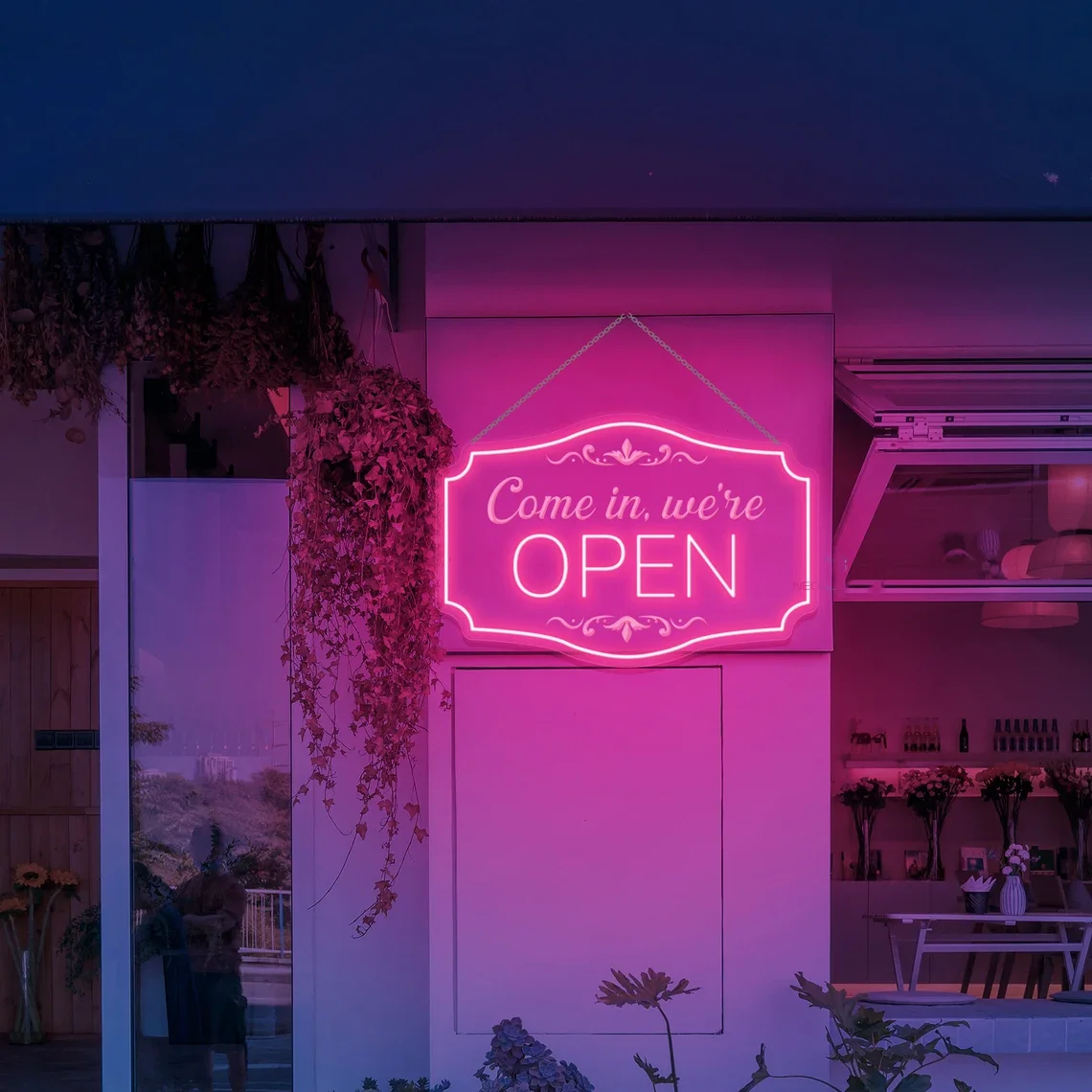Open Sign For Business Hanging Sign We Are Open Sign Open Neon Sig Open Closed Sign Open Shop Sign Custom Storefront Sign