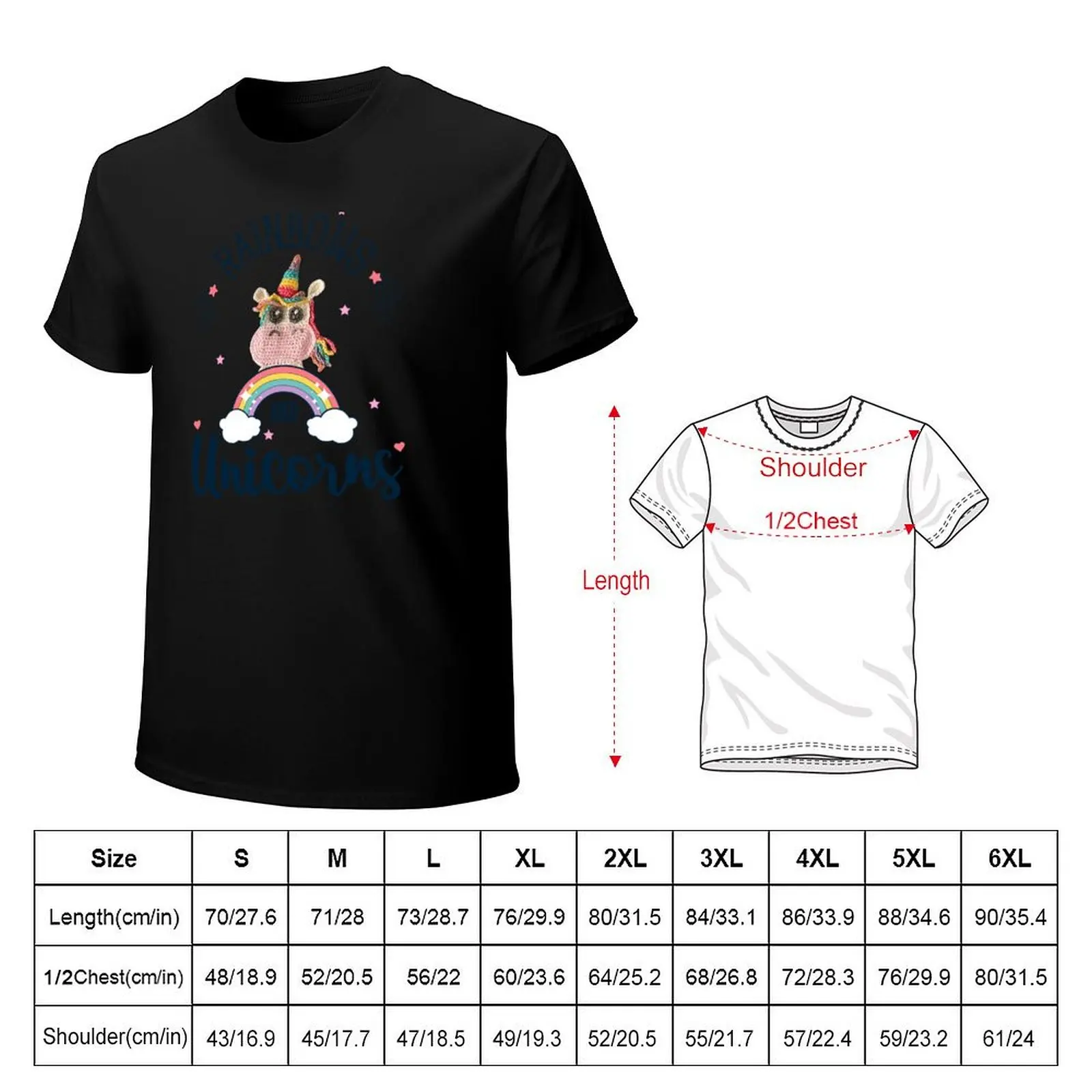 Rainbows & Unicorns, Crochet, Knit & Yarn Dreams Light T-Shirt Big and Tall Short Sleeve Tee