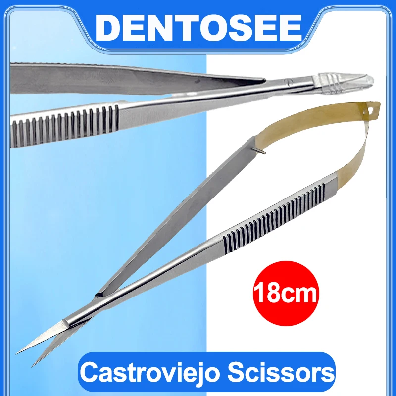 

Хирургические ножницы 18 см, прямые ножницы для рожовы Micro Castroviejo, ручной инструмент, инструмент из нержавеющей стали, офтальмологический